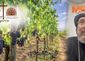 نيافة الأنبا إرميا يبارك الحضور في دراسة الكتاب المقدس الثامنة لسفر الخروج ضمن "اجتماع الكرمة"